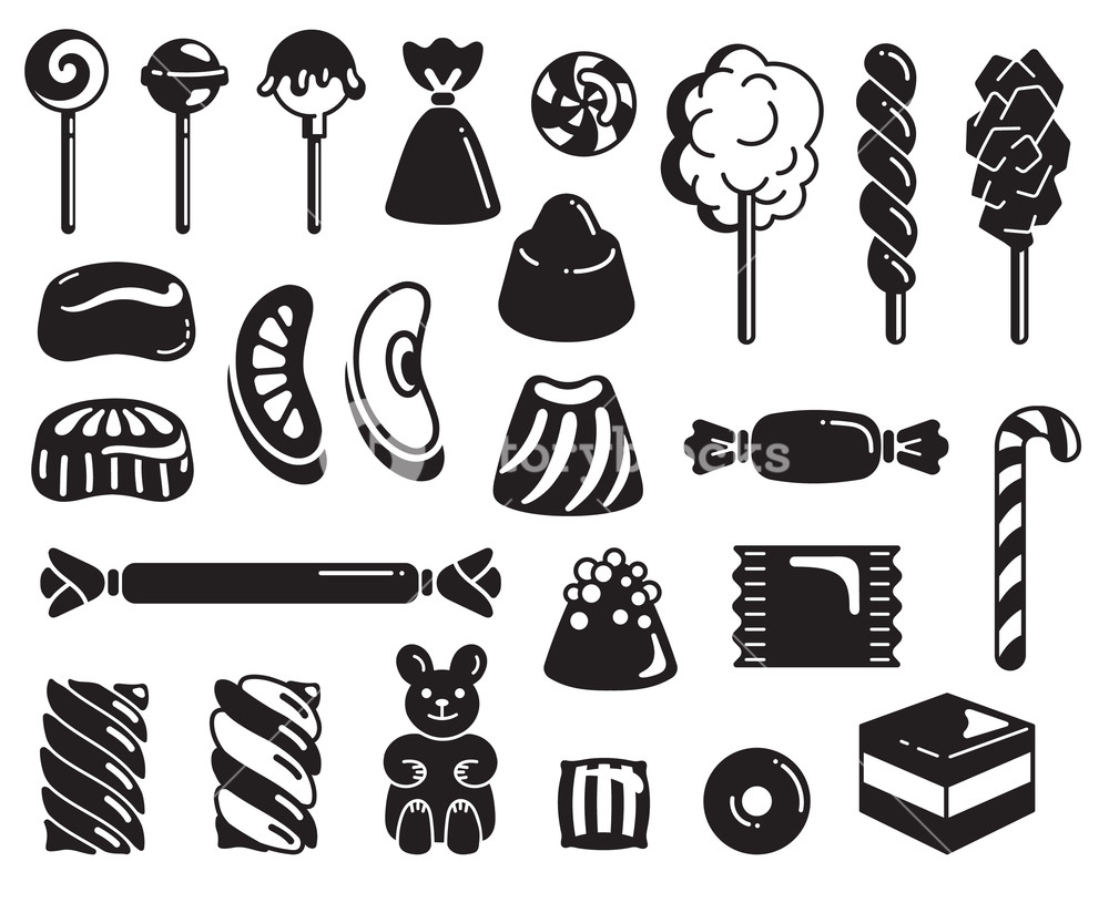 1000x824 Candy Icon Set Simple Set Of Candy Vector Icons For Web Design