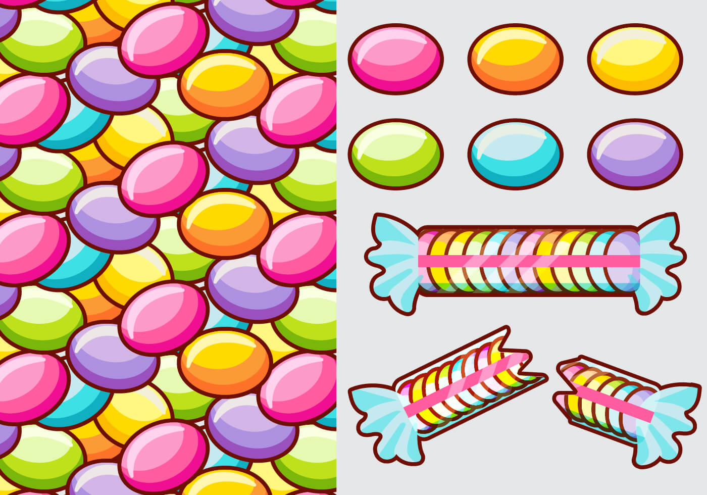 1400x980 Candy Free Vector Art