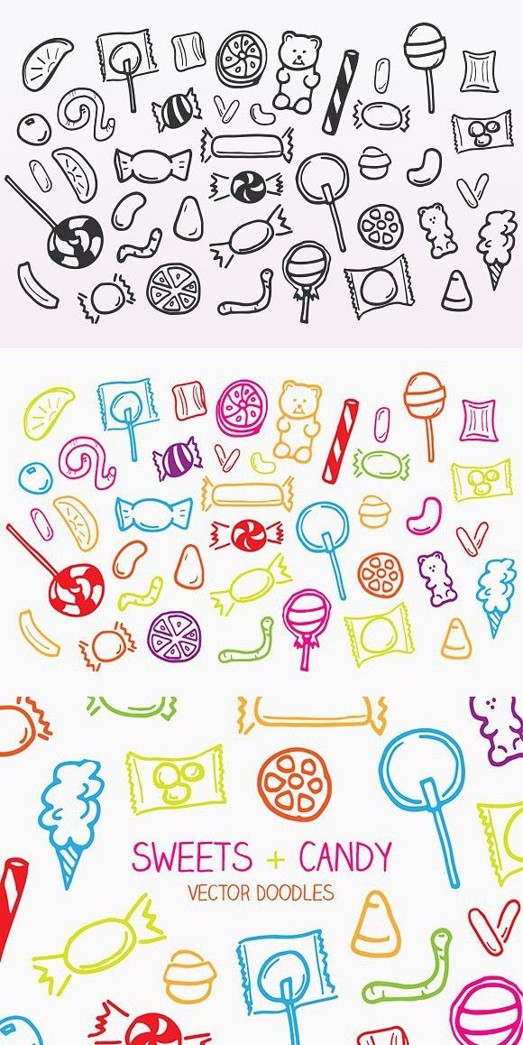 580x1158 Vector Sweets Candy Doodles