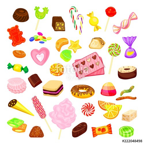 500x500 Candy Icon Set Cartoon Set Of Candy Vector Icons For Web Design