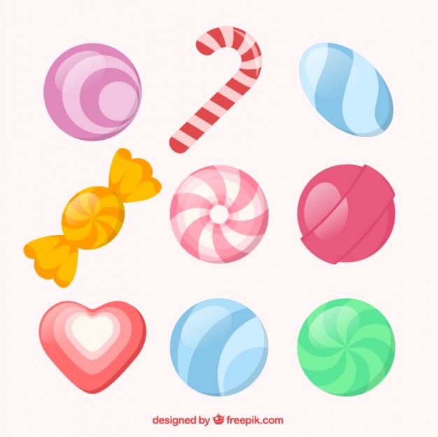 626x625 Variety Of Candies Vector Free Download