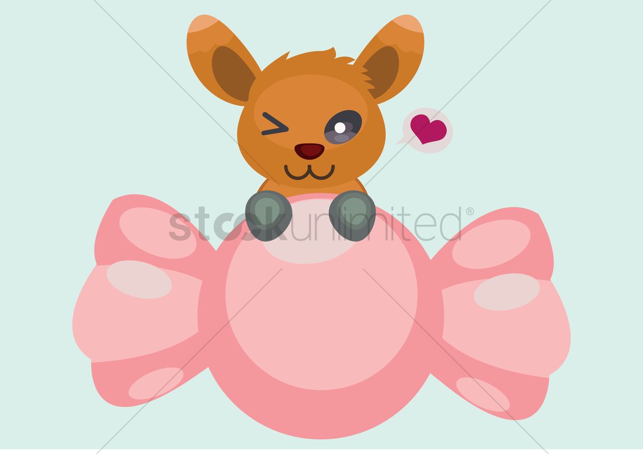 1300x919 Cartoon Character With Candy Wrapper Vector Image