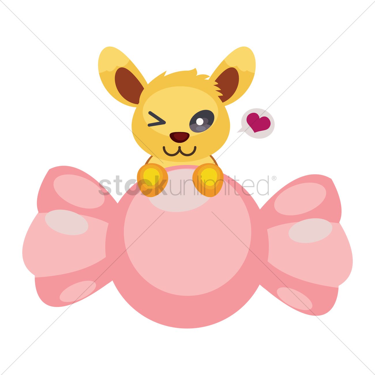 1300x1300 Cartoon Character With Candy Wrapper Vector Image