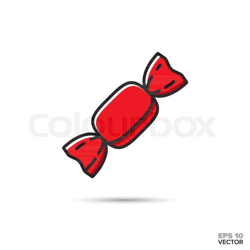 800x800 Hard Candy In Wrapper Vector Color Stock Vector Colourbox
