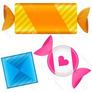 300x300 Photostock Vector Christmas Wrapped Candy Purple Packaged Sweet