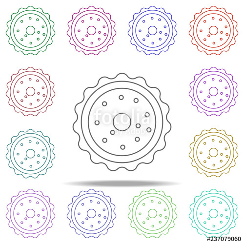 500x500 Candy Wrapper Line Icon Elements Of Chocolate In Multi Color