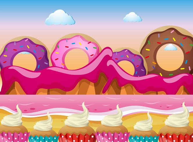 Candy Land With Donuts And Pink Ocean 665x490 Candy Land With Donuts And Pink Ocean
