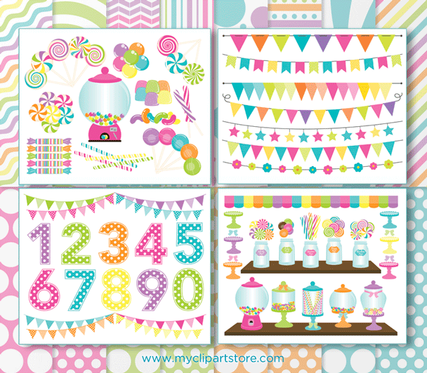 Candyland Clipart Bundle Premium Vector Clipart 608x532 Candyland Clipart Bundle Premium Vector Clipart