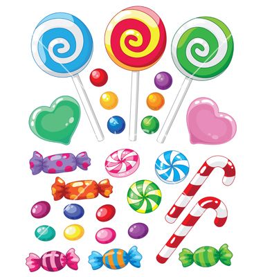 Set Of Sweets Vector Candy Land Party Gingerbread House Candy 380x400 Set Of Sweets Vector Candy Land Party Gingerbread House Candy