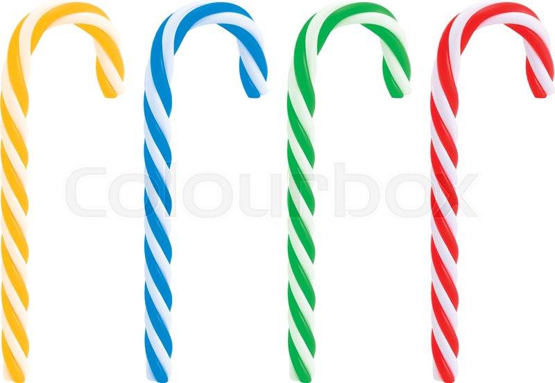 800x552 Set Of Realistic Christmas Candy Cane Stock Vector Colourbox