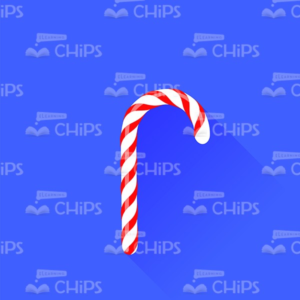 600x600 Striped Candy Cane Vector Object