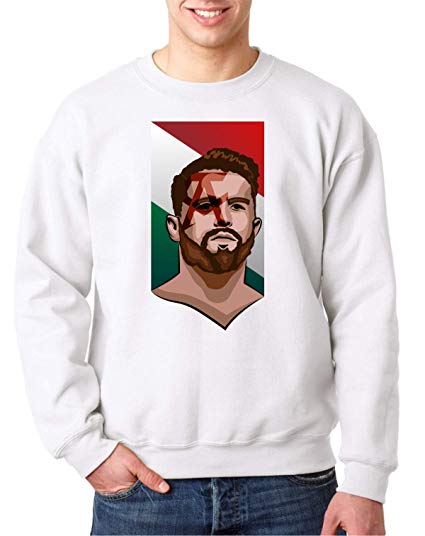 Myos Canelo Alvarez Vector White Crewneck Sweatshirt 425x536 Myos Canelo Alvarez Vector White Crewneck Sweatshirt