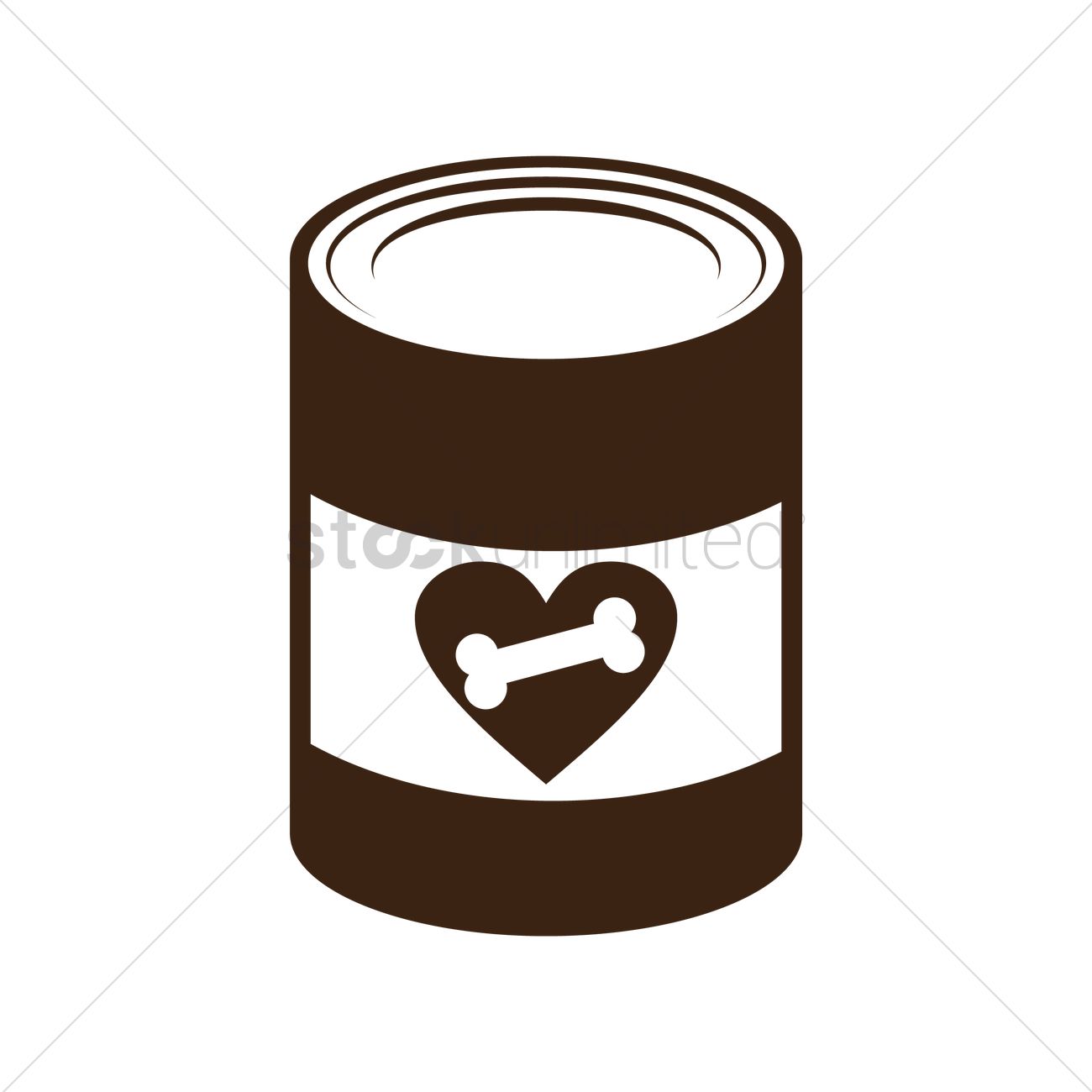1300x1300 Canned Dog Food Vector Image