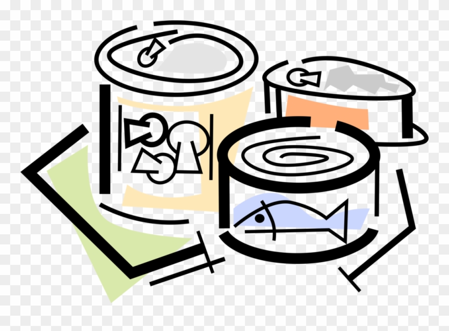 880x650 Vector Illustration Of Canned And Packaged Food Goods