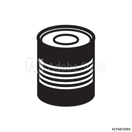 500x500 Canned Food Vector Icon