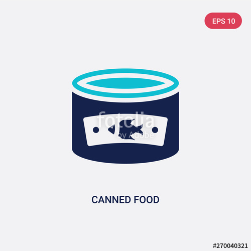 500x500 Two Color Canned Food Vector Icon From Camping Concept Isolated