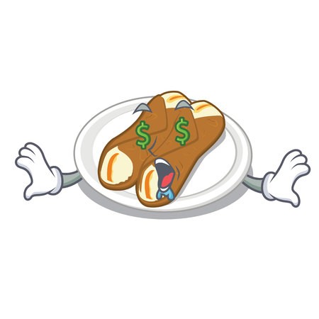 450x450 Money Eye Cannoli In The A Cartoon Shape Vector Illustration