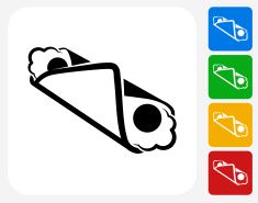 235x185 Cannoli Icon Flat Graphic Design Vector Art Illustration Bubaone