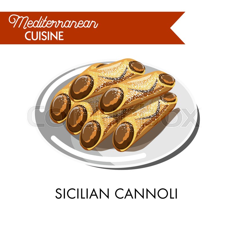 Cannoli Vector At Collection Of Cannoli Vector Free