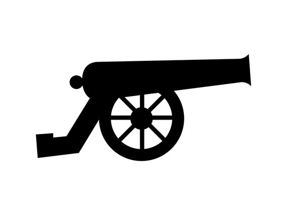 570x428 Cannon Military War Cannon Silhouette Etsy