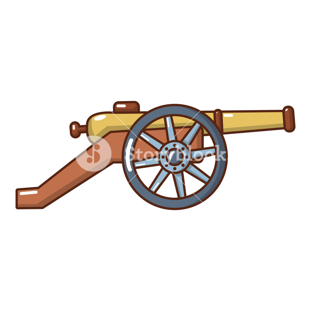 1000x1000 Coastal Cannon Icon Cartoon Illustration Of Coastal Cannon Vector