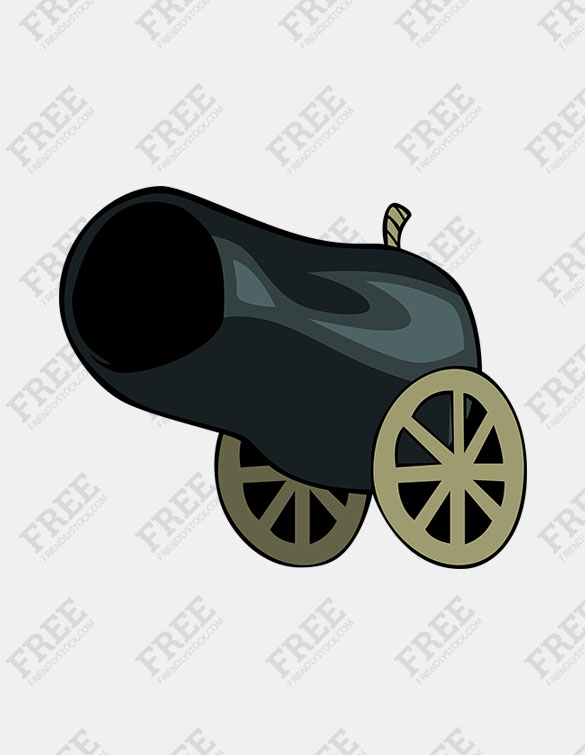 585x755 Free Graphic Old Cannon
