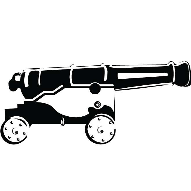 660x660 Silhouette Of A Cannon