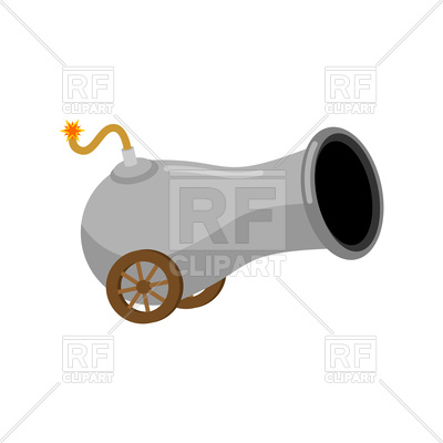 400x400 Ancient Cannon Cartoon Isolated Vector Image Of Icons And Emblems