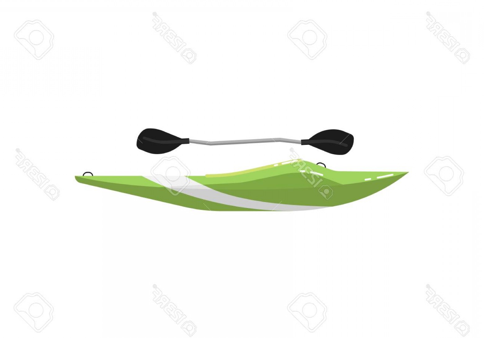 1560x1092 Photostock Vector Kayak With Paddle Isolated On White Icon Rafting
