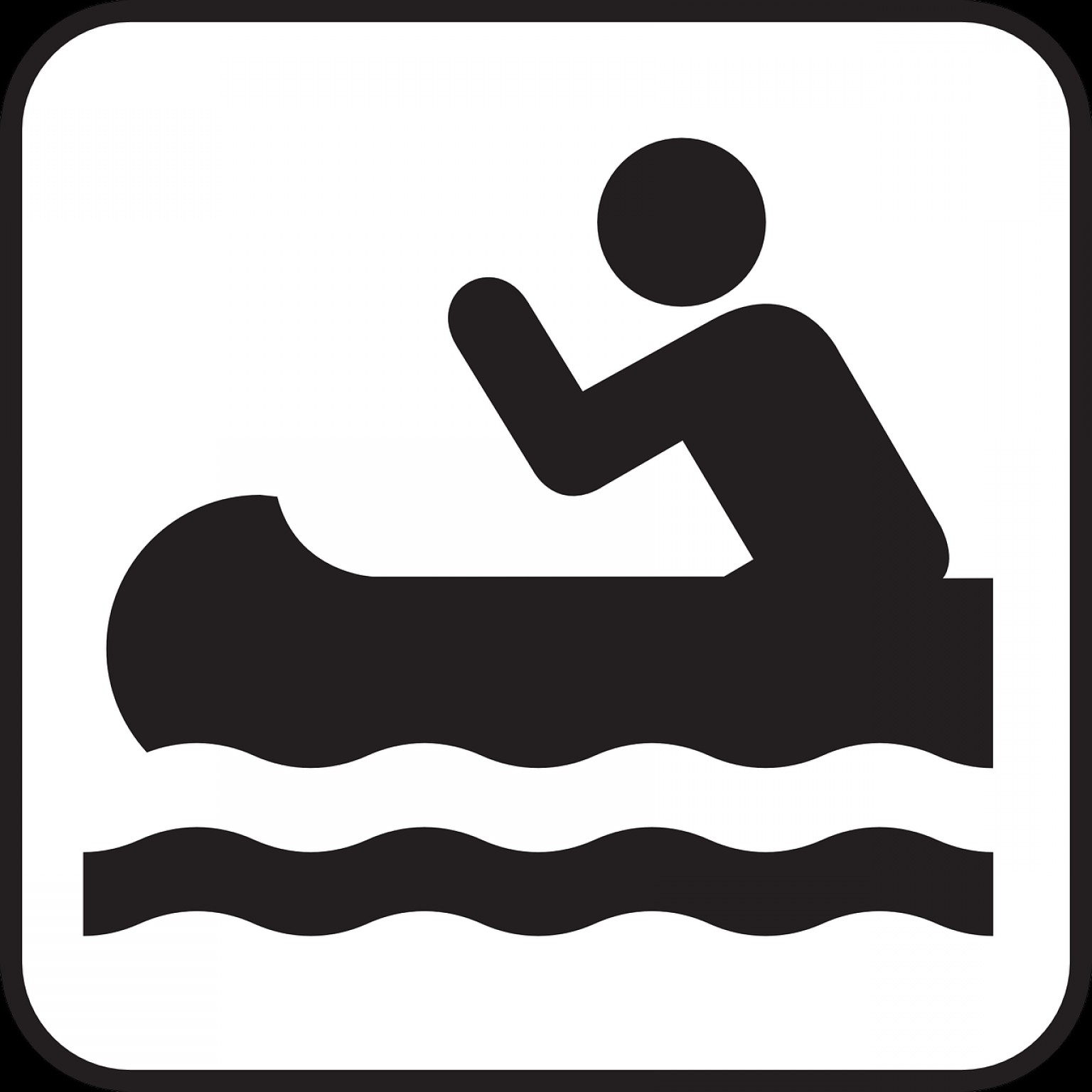 1536x1536 Rafting Boat Canoe Paddle Sports Water Sign Symbol Icon Hoodamathrun