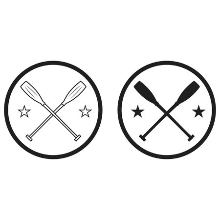 450x450 Crossed Canoe Paddles Symbol Vector Royalty Free Vector Graphics