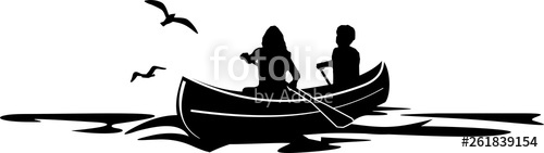 500x141 Canoe Paddle Silhouette Stock Image And Royalty Free Vector