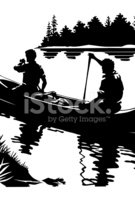135x199 Canoe Silhouette Poster Vector Clipart Stock Vectors