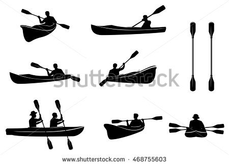 450x325 Kayak Silhouette Vector