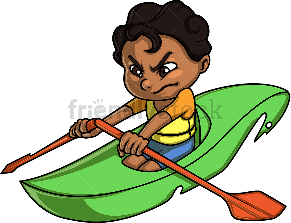 1020x782 Little Boy Canoeing Cartoon Clipart Vector