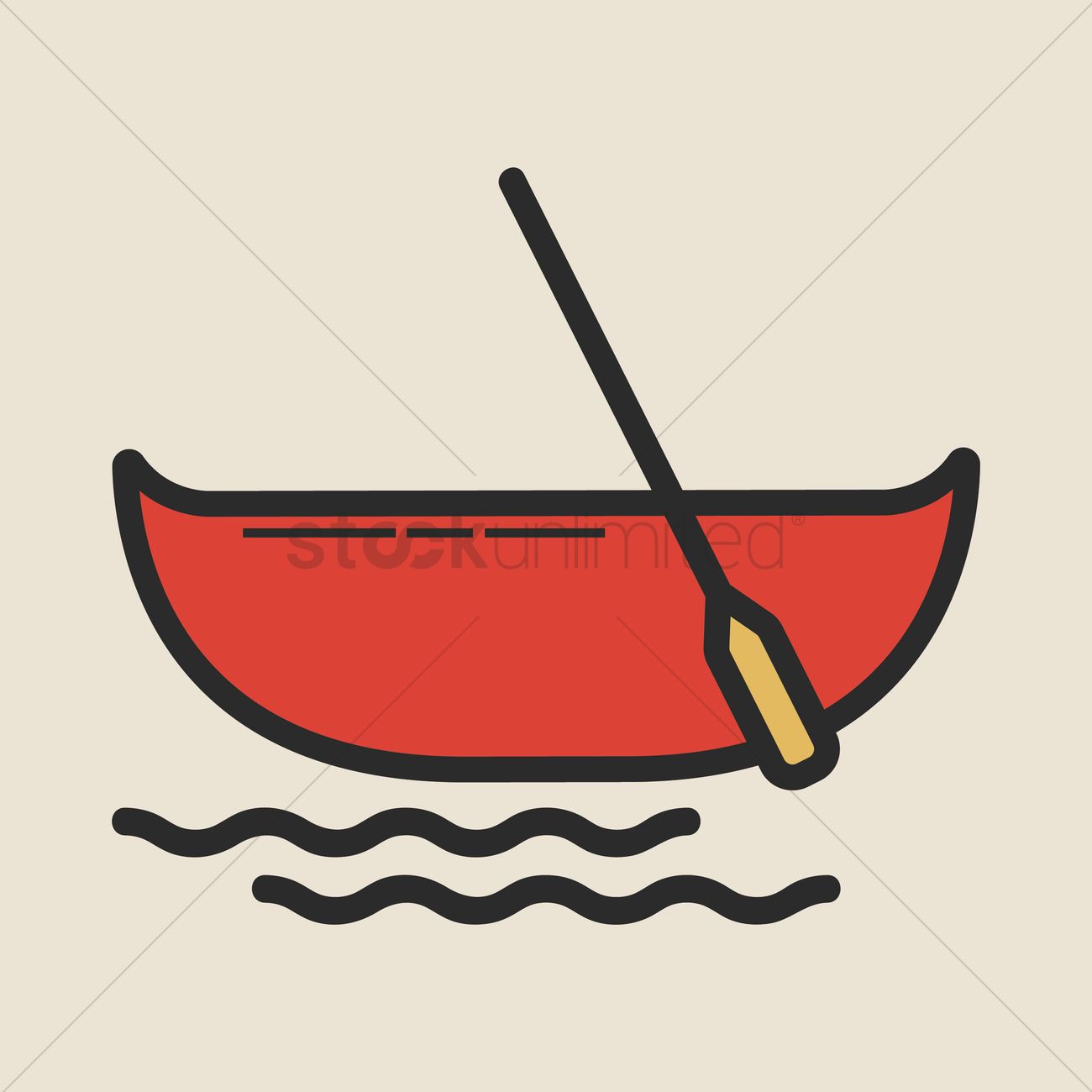 1300x1300 Canoe Vector Image