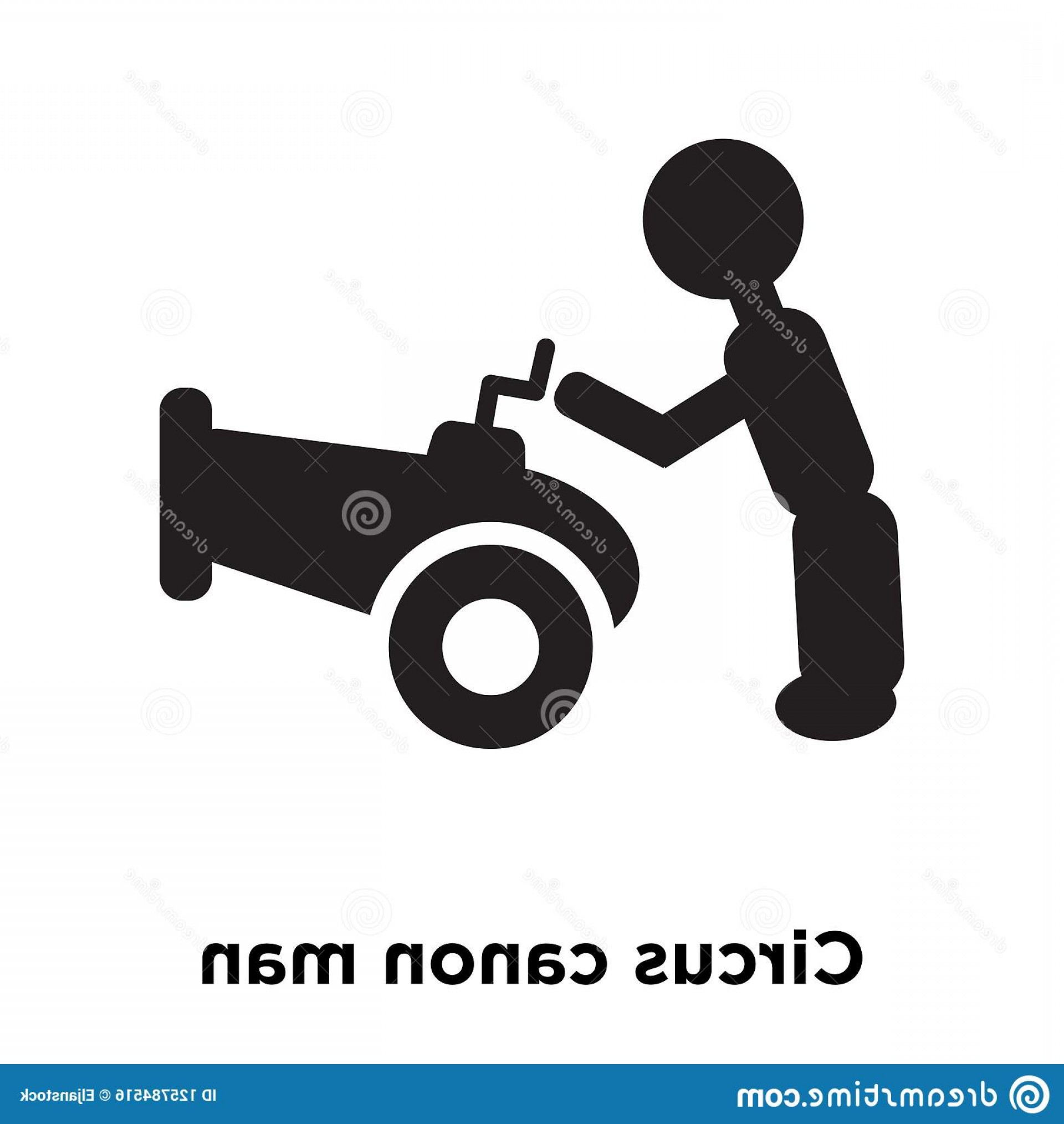 1920x2028 Circus Canon Man Icon Vector Isolated White Background Logo