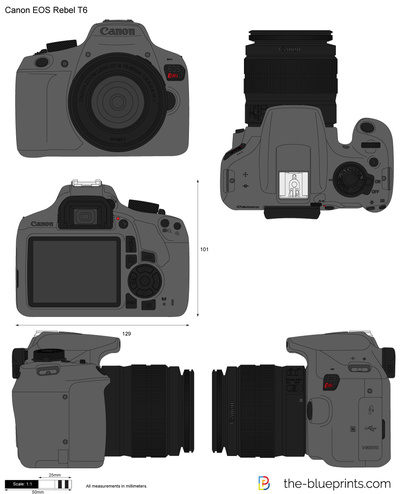 400x494 Canon Eos Rebel Vector Drawing