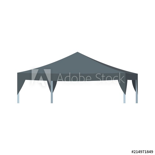 500x500 Commercial Tent Icon Flat Illustration Of Commercial Tent Vector