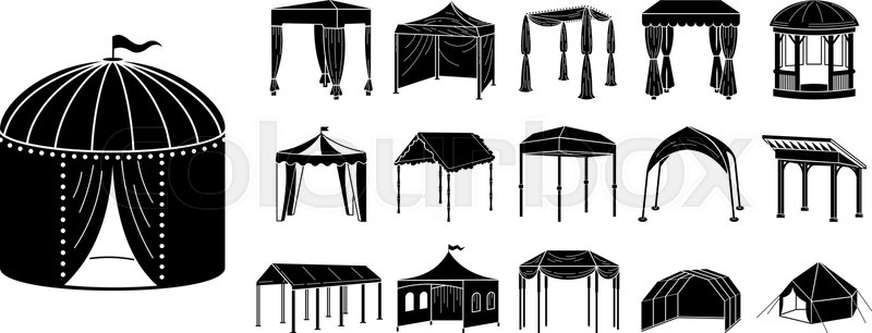 800x306 Canopy Icon Set Simple Set Of Canopy Stock Vector Colourbox