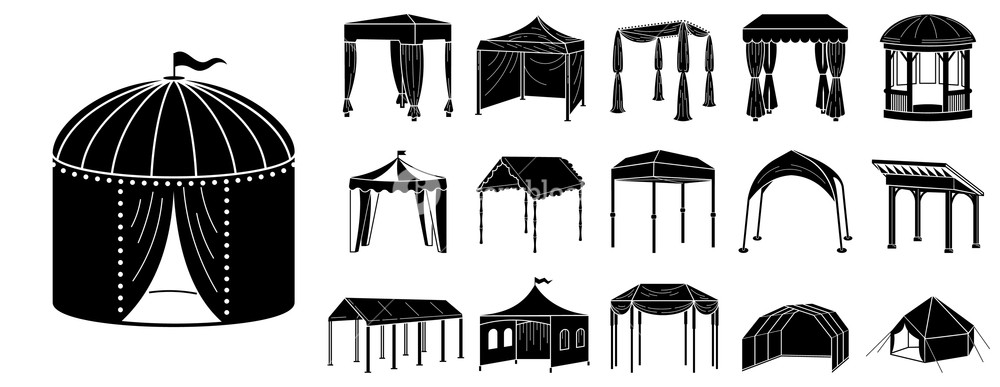 1000x387 Canopy Icon Set Simple Set Of Canopy Vector Icons For Web Design