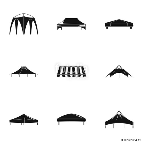 500x500 Canopy Icons Set Simple Set Of Canopy Vector Icons For Web
