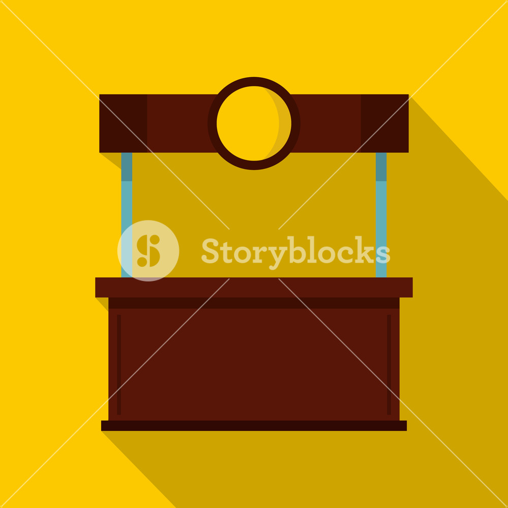 1000x1000 Empty Counter With Canopy Icon Flat Illustration Of Empty Counter