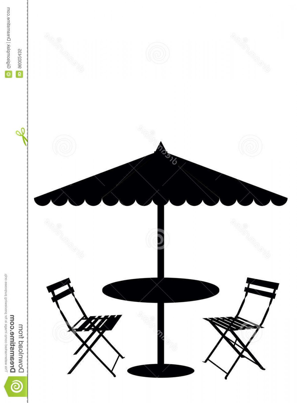 1148x1560 Stock Illustration Silhouette Chair Table Canopy Vector Image