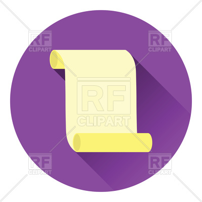 400x400 Icon Of Canvas Scroll, Flat Design Vector Image Of Icons