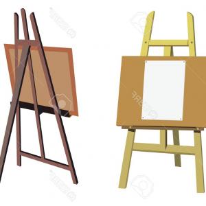 300x300 Photostock Vector Easel Vector Canvas Artist Art Board Wood