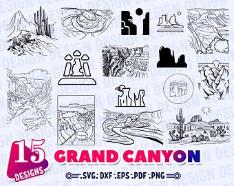 340x270 Grand Canyon Vector Etsy