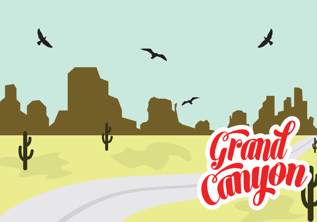 632x443 Vector Illustration Of Grand Canyon Free Vector Download