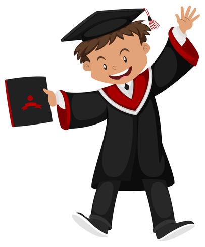 406x490 Man In Black Graduation Gown With Cap