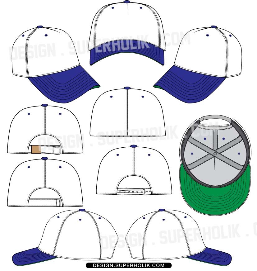 827x870 Baseball Hat Template Vector Fashion Vector Templates